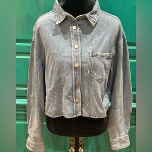 Denim Button-Up Women's Jacket